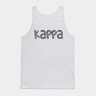 Kappa Letter Doodle Pattern Tank Top